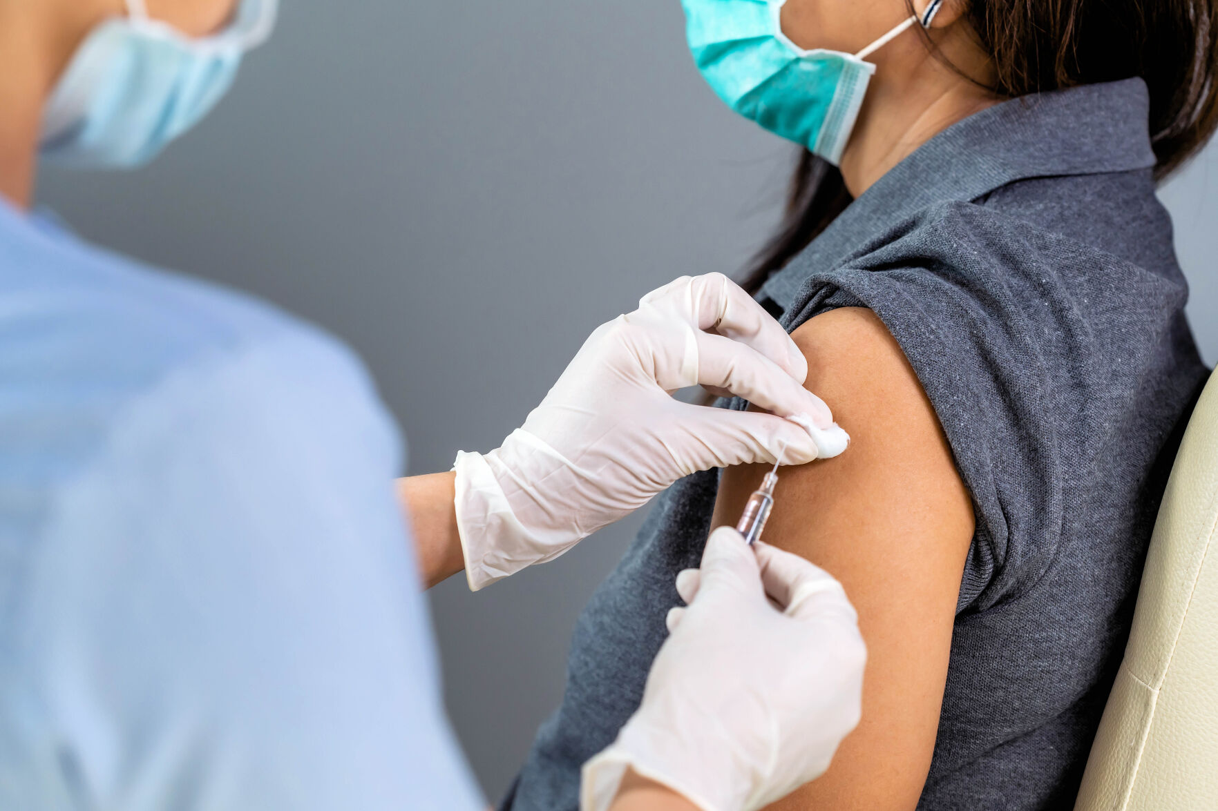 GETTING A COVID VACCINE SHOT